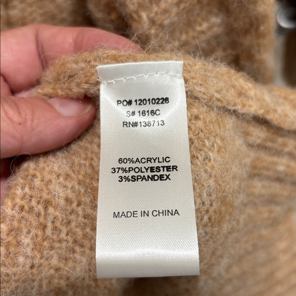 Doe & Rae Textured Tan/Pink Cardigan - Picture 4 of 5